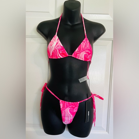 Fashion Nova Other - Fashion Nova Champagne And Jet Planes Bikini NWT
